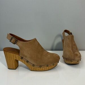 Zodiac Tan Suede Studded Mules